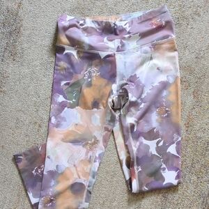 Apana Leggings in Purple and Tan Floral